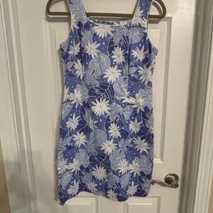 Lily Pulitzer Floral Blue Sleeveless Dress size 2